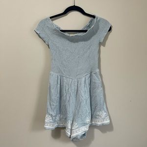 L*Space Blue Off-Shoulder Romper